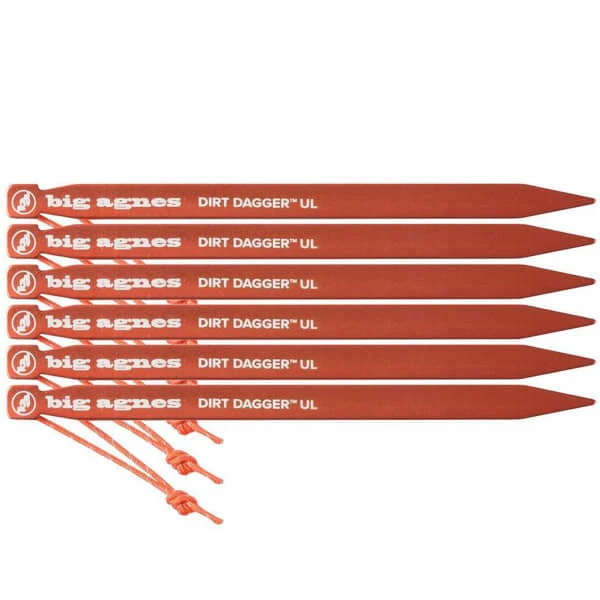 BIG AGNES DIRT DAGGER 6" TENT STAKES: PACK OF 6 23 3 BIG AGNES DIRT DAGGER 6" TENT STAKES: PACK OF 6 23