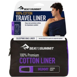 SEA TO SUMMIT DRAP DE SAC COTON MUMMY TAPERED NAVY BLUE 23