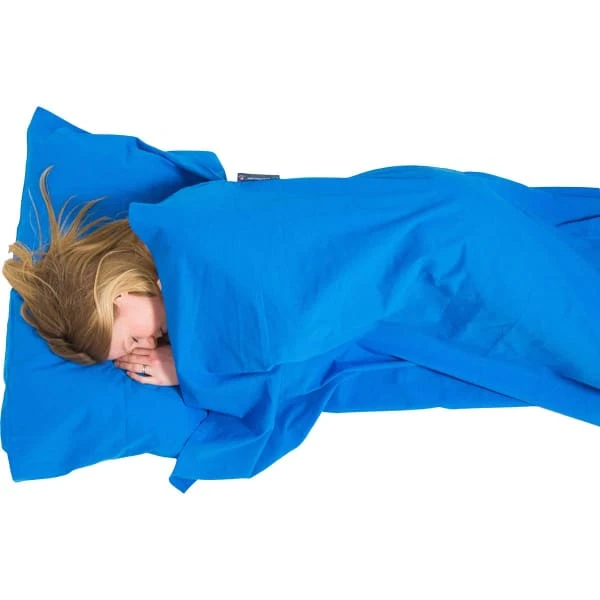 LIFEVENTURE COTTON SLEEPING BAG LINER RECTANGULAR BLUE 23 4 LIFEVENTURE COTTON SLEEPING BAG LINER RECTANGULAR BLUE 23 - Image 2