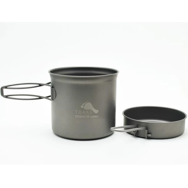 TOAKS TITANIUM 1100ML POT WITH PAN 23 4 TOAKS TITANIUM 1100ML POT WITH PAN 23 - Image 2