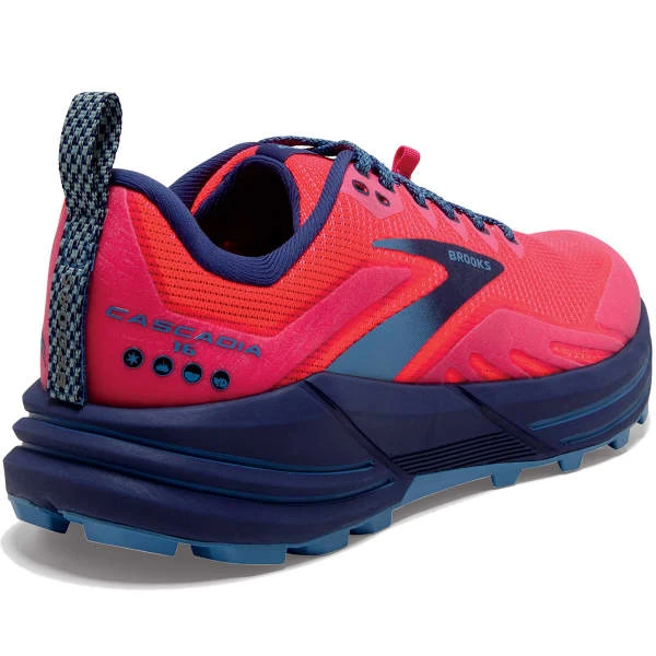 BROOKS CASCADIA 16 W PINK/FLAMBE/COBALT 22 5 BROOKS CASCADIA 16 W PINK/FLAMBE/COBALT 22 - Image 3