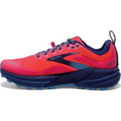 BROOKS CASCADIA 16 W PINK/FLAMBE/COBALT 22 11 BROOKS CASCADIA 16 W PINK/FLAMBE/COBALT 22 -Hiking And Camping 9 101810 cascadia 16 w pink flambe cobalt 120363 1b647 04