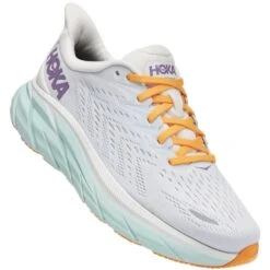 HOKA ONE ONE CLIFTON 8 W WHITE OF BLUE /ORANGE 22 -Hiking And Camping 9 108422 clifton 8 w white of blue orange 1119394 bdbw 03