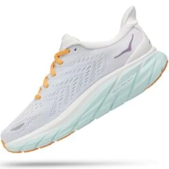 HOKA ONE ONE CLIFTON 8 W WHITE OF BLUE /ORANGE 22 -Hiking And Camping 9 108422 clifton 8 w white of blue orange 1119394 bdbw 06