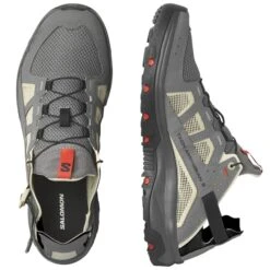 SALOMON TECHAMPHIBIAN 5 PEWTER/MOTH/FIRD 23 11 SALOMON TECHAMPHIBIAN 5 PEWTER/MOTH/FIRD 23 -Hiking And Camping 9 126250 l47114900 04