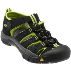 KEEN NEWPORT H2 YOUTH BLACK/LIME GREEN 23