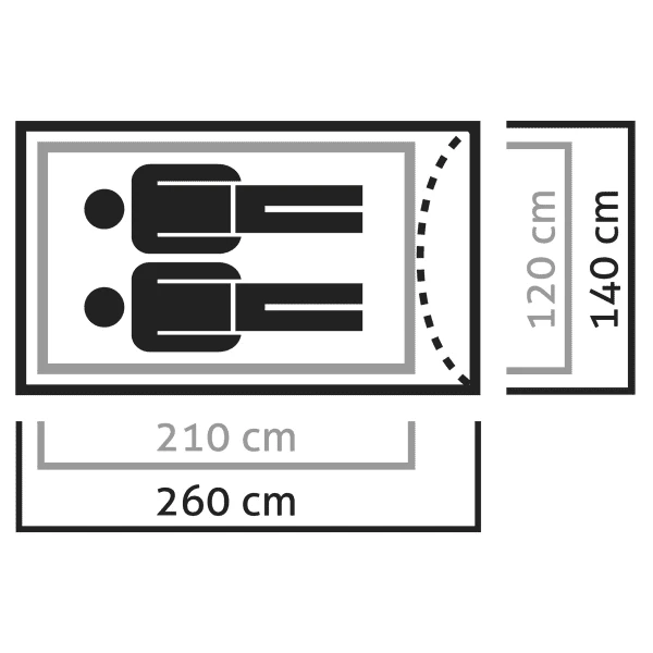 SALEWA LITETREK II TENT LIGHTGREY/CACTUS 23 3 SALEWA LITETREK II TENT LIGHTGREY/CACTUS 23 - Image 2