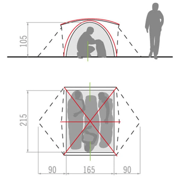 VAUDE CAMPO 3P CHUTE GREEN 23 7 VAUDE CAMPO 3P CHUTE GREEN 23 - Image 5