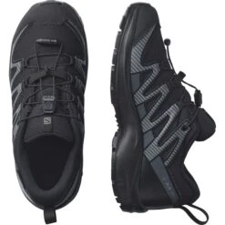 SALOMON XA PRO V8 CWSP JR BLACK/BLACK/EBONY 23 12 SALOMON XA PRO V8 CWSP JR BLACK/BLACK/EBONY 23 -Hiking And Camping 9 90560 xa pro v8 cwsp jr black black ebony l41433900 05