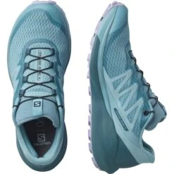 SALOMON SENSE RIDE 4 W DELPHINIUM BLUE/MALLARD BLUE/LAVENDER 22 -Hiking And Camping 9 90616 sense ride 4 delphinium blue mallard blue lavender l41450200 05